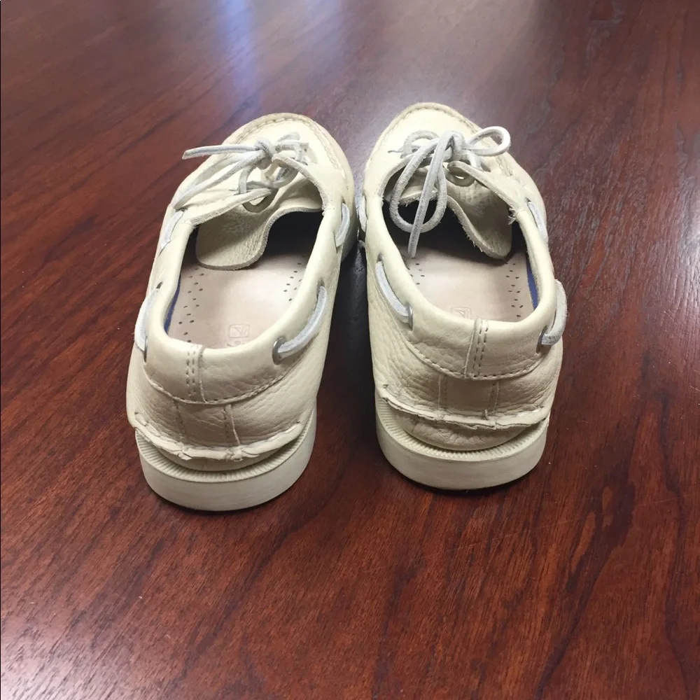 Sperry Top-Siders W 7.5 Cream Gently Used - Picture 3 of 6